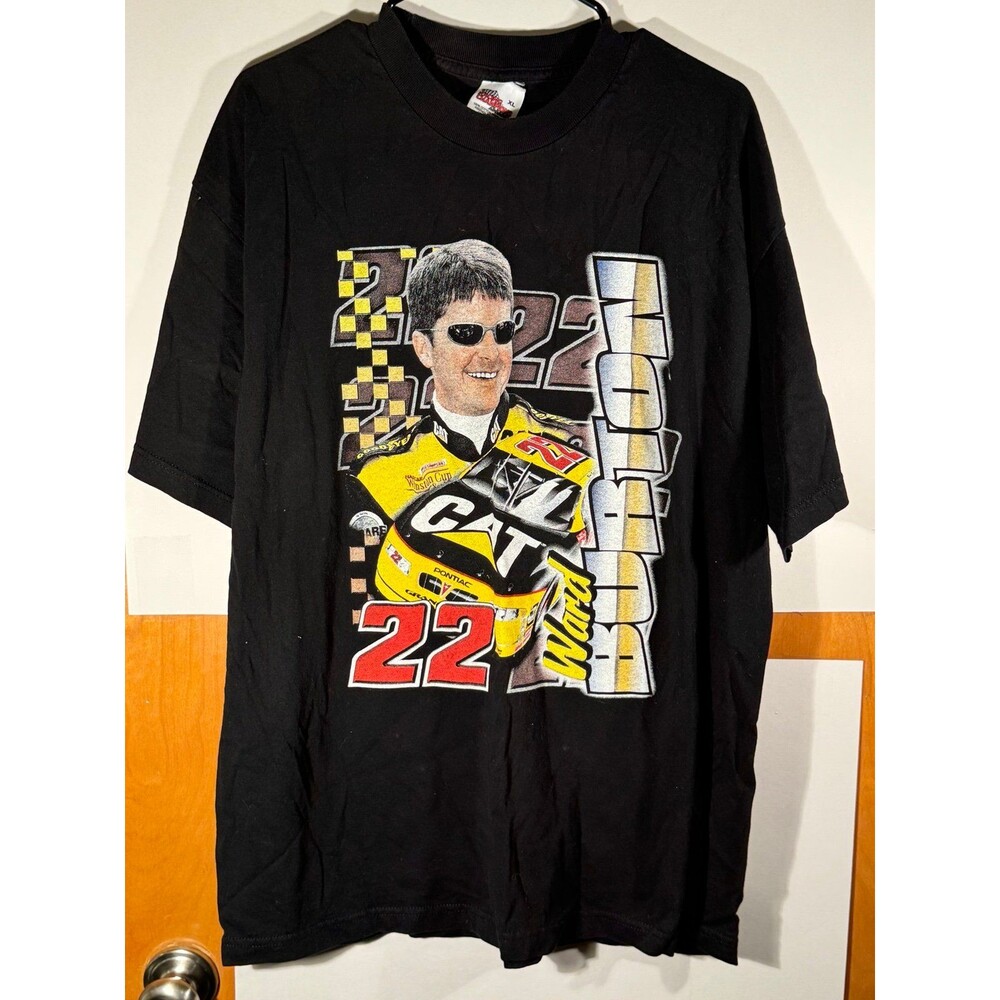 Vintage Ward Burton Nascar‎ Shirt XL Black Y2K Racing Champions